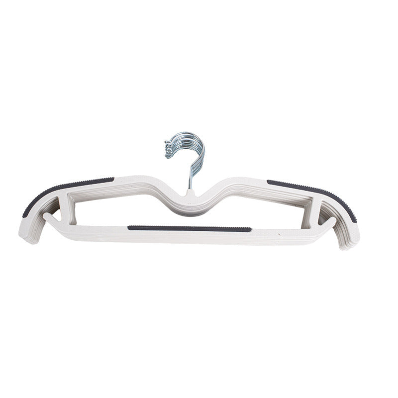 Plastic Clothes Hanger Set - Lightweight, Space-Saving, Non-Slip, Slim Designed, Dry and Wet Clothes Hanger Set with 360° Swivel Hook and Rubber Coating - Gray
