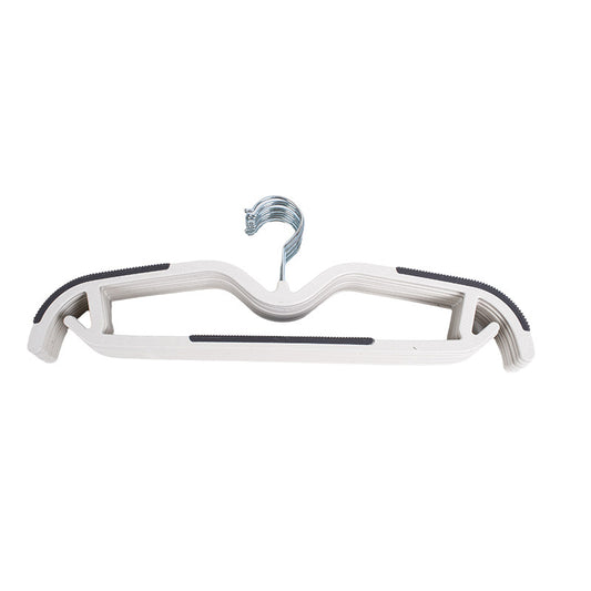 Plastic Clothes Hanger Set - Lightweight, Space-Saving, Non-Slip, Slim Designed, Dry and Wet Clothes Hanger Set with 360° Swivel Hook and Rubber Coating - Gray